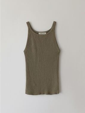Ribbed Knit Tank Top - Olive